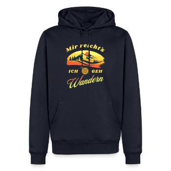 Mir reichts ich geh Wandern - Männer Premium Bio Hoodie - Navy - Vorne - Nico (187cm)