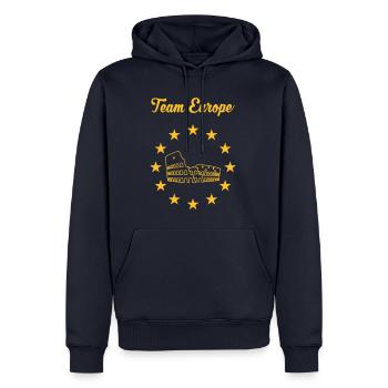 Team Europe - Männer Premium Bio Hoodie - Navy - Vorne - Nico (187cm)