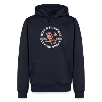 World's Longest Coffee Break Ruhestand Rentner - Männer Premium Bio Hoodie - Navy - Vorne - Nico (187cm)
