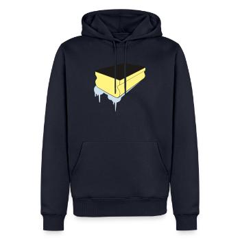 clean_schwamm - Männer Premium Bio Hoodie - Navy - Vorne - Nico (187cm)