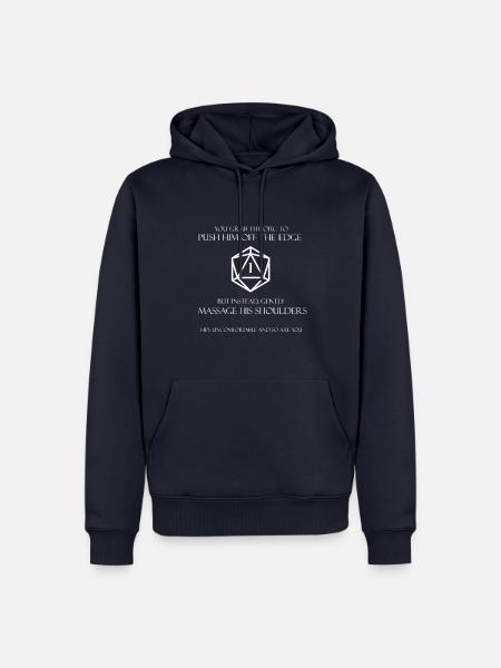 Rollenspiel Brettspiel Ork Massage Würfel D20 - Männer Premium Bio Hoodie - Navy