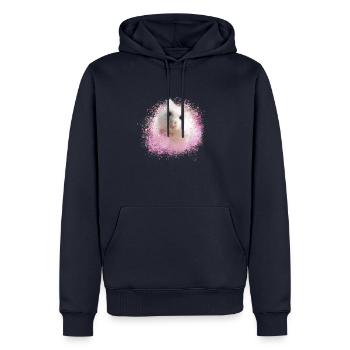 zwerghamster,hamster,weiss,graffiti,malerei - Männer Premium Bio Hoodie - Navy - Vorne - Nico (187cm)