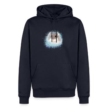 zwerghamster,hamster,braun,graffiti,malerei - Männer Premium Bio Hoodie - Navy - Vorne - Nico (187cm)