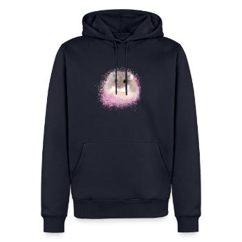 zwerghamster,hamster,pink,graffiti,malerei - Männer Premium Bio Hoodie - Navy - Vorne - Nico (187cm)