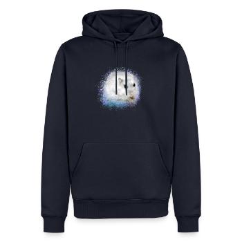 hamster, graffiti,malerei,blau,türkis,zwerghamster - Männer Premium Bio Hoodie - Navy - Vorne - Nico (187cm)