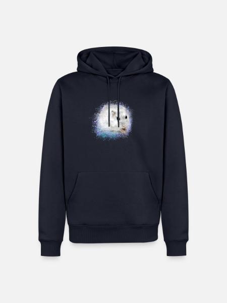 hamster, graffiti,painting,blue,turquoise,dwarf hamster - Men’s Premium Organic Hoodie - navy