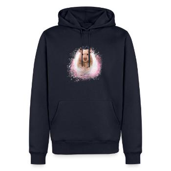 Hamster, Graffiti,Painting,Pink,Pink - Men’s Premium Organic Hoodie - navy - Front - Nico (187cm)