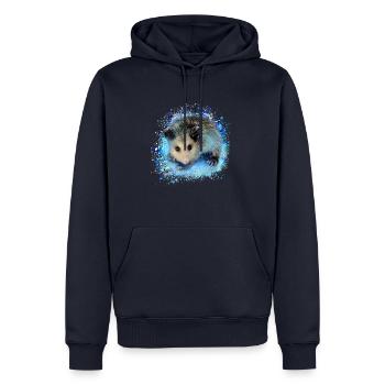 Opossum,mouse,rodent,graffiti - Men’s Premium Organic Hoodie - navy - Front - Nico (187cm)