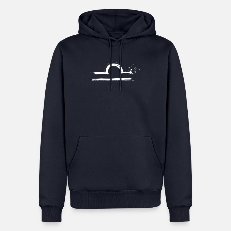 Libra Waage Geschenk Sternzeichen Astrologie - Männer Premium Bio Hoodie - Navy