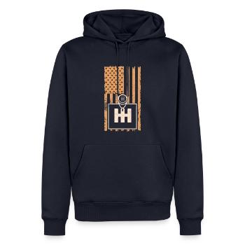 Auto Schaltgetriebe Gangschaltung - Männer Premium Bio Hoodie - Navy - Vorne - Nico (187cm)