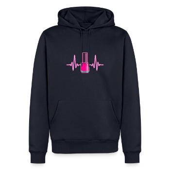 Nageltechniker Nagellack - Männer Premium Bio Hoodie - Navy - Vorne - Nico (187cm)