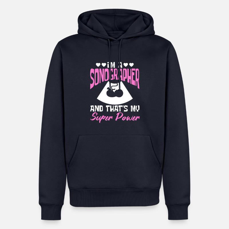 Ich Bin Ein Sonograph - Männer Premium Bio Hoodie - Navy