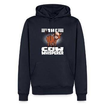 Cow's butt The Cow Whisperer - Men’s Premium Organic Hoodie - navy - Front - Nico (187cm)