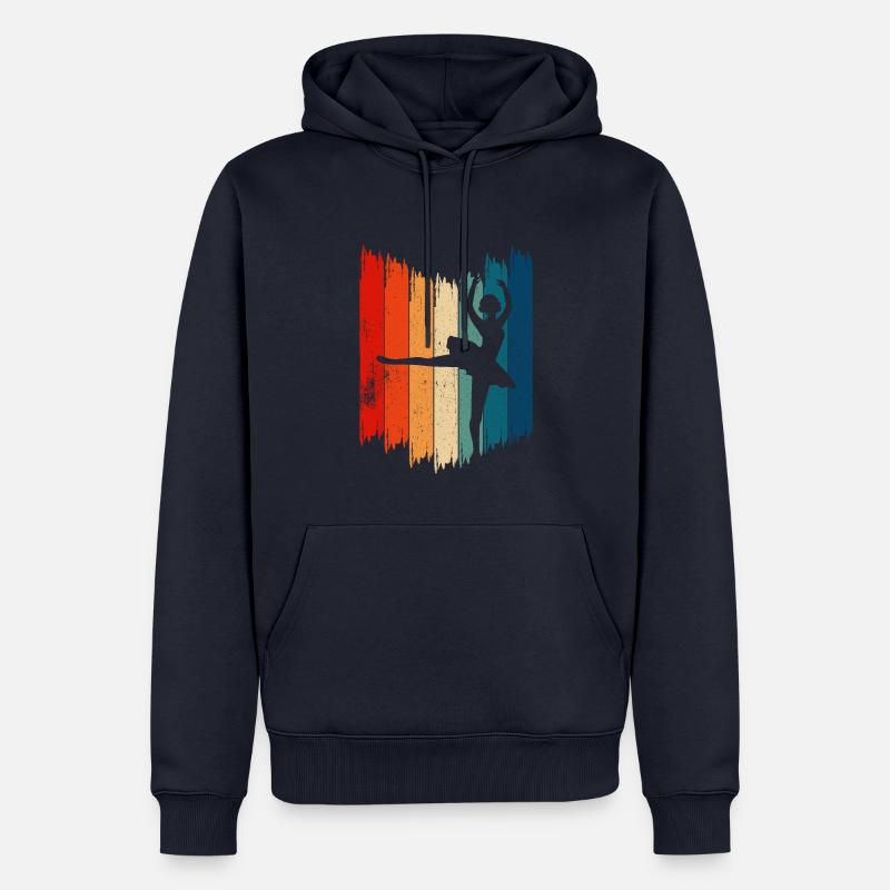 Ballet Dancer Retro Ballet Dancer - Sweat à capuche Premium bio Homme - bleu marine