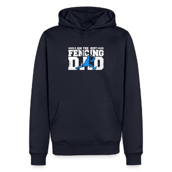 I Am The Best Fencing Dad - Männer Premium Bio Hoodie - Navy - Vorne - Nico (187cm)