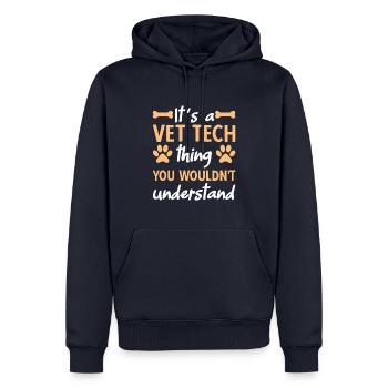 It's A Vet Tech Thing - Männer Premium Bio Hoodie - Navy - Vorne - Nico (187cm)