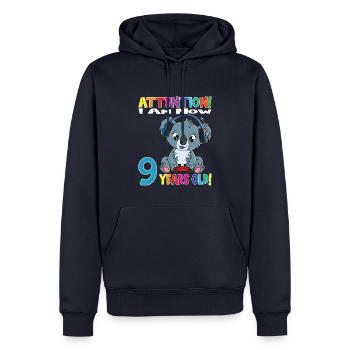 Koala Birthday I Am Now 9 Years Old - Männer Premium Bio Hoodie - Navy - Vorne - Nico (187cm)