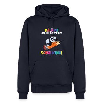 Bääm! Ich Bin Jetzt Schulkind Einschulung - Männer Premium Bio Hoodie - Navy - Vorne - Nico (187cm)