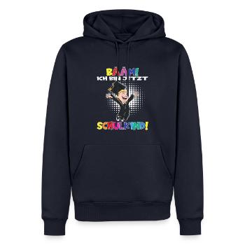 Bääm! Ich Bin Jetzt Schulkind Einschulung - Männer Premium Bio Hoodie - Navy - Vorne - Nico (187cm)