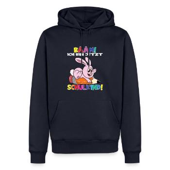 Bääm! Ich Bin Jetzt Schulkind Einschulung - Männer Premium Bio Hoodie - Navy - Vorne - Nico (187cm)