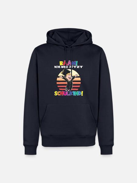 Bääm! Ich Bin Jetzt Schulkind Einschulung - Männer Premium Bio Hoodie - Navy