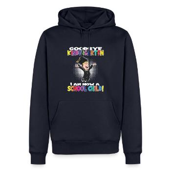 Au revoir la maternelle, je suis un écolier maintenant ! - Sweat à capuche Premium bio Homme - bleu marine - Devant - Nico (187cm)