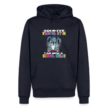 Au revoir la maternelle Je suis un écolier maintenant! - Sweat à capuche Premium bio Homme - bleu marine - Devant - Nico (187cm)