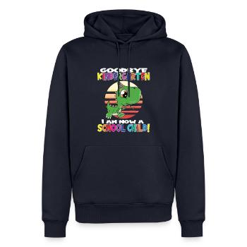 Au revoir la maternelle, je suis un écolier maintenant ! - Sweat à capuche Premium bio Homme - bleu marine - Devant - Nico (187cm)