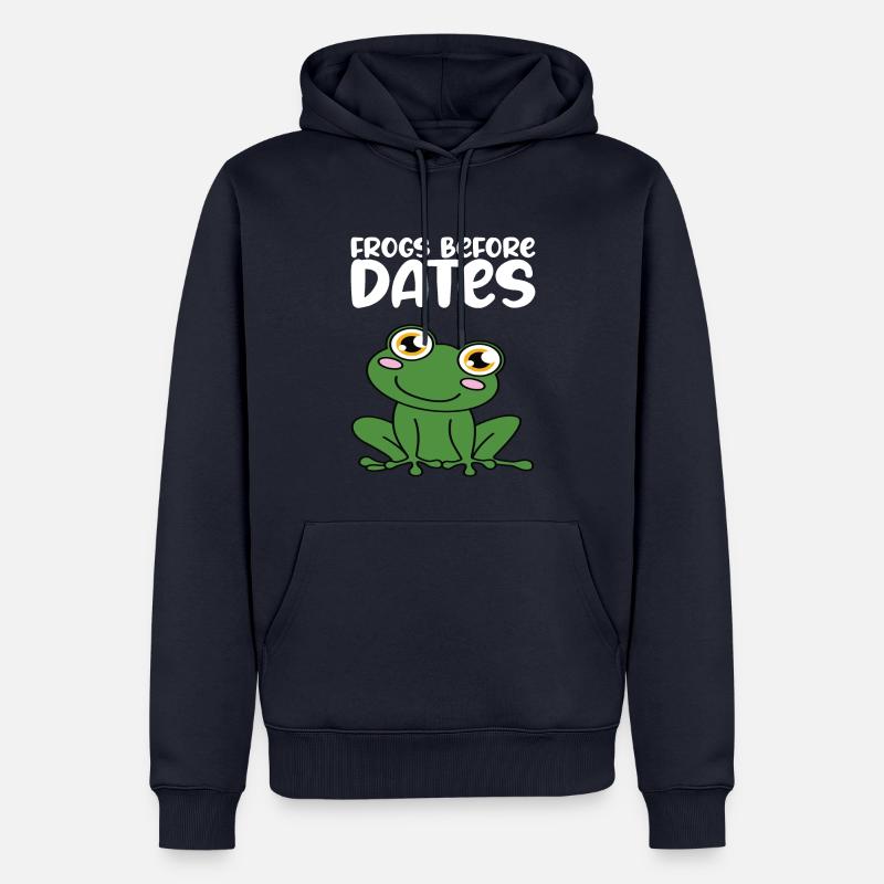 Frösche Vor Daten - Männer Premium Bio Hoodie - Navy