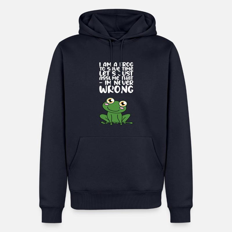 Je suis une grenouille - Sweat à capuche Premium bio Homme - bleu marine