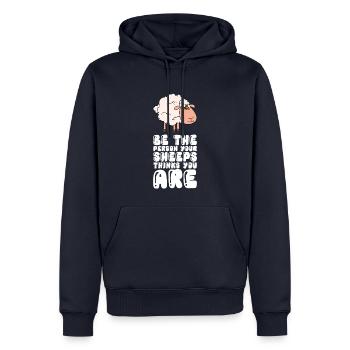 Be the person your sheep thinks you are - Men’s Premium Organic Hoodie - navy - Front - Nico (187cm)