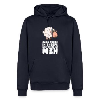 Good Taste In Sheeps Bad Taste In Men - Men’s Premium Organic Hoodie - navy - Front - Nico (187cm)