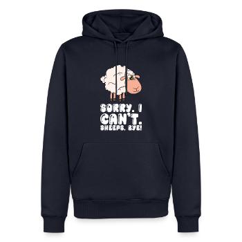 Sorry, I Can't Shear Bye - Men’s Premium Organic Hoodie - navy - Front - Nico (187cm)