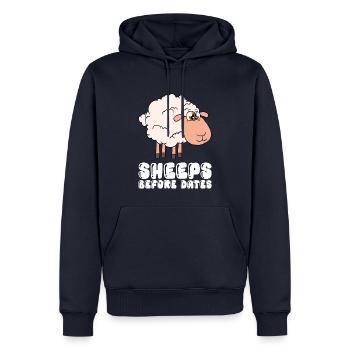 Schafe Vor Datteln - Männer Premium Bio Hoodie - Navy - Vorne - Nico (187cm)