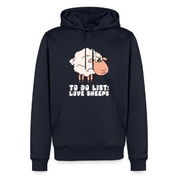 To Do List Love Sheep - Men’s Premium Organic Hoodie - navy - Front - Nico (187cm)