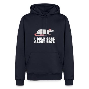 Ich Interessiere Mich Nur Für Ratten - Männer Premium Bio Hoodie - Navy - Vorne - Nico (187cm)