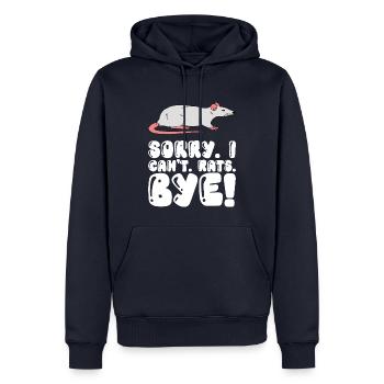 Tut Mir Leid, Dass Ich Nicht Kann Ratten Tschüss - Männer Premium Bio Hoodie - Navy - Vorne - Nico (187cm)