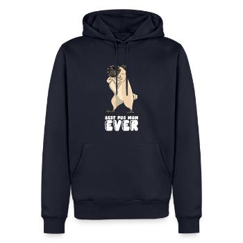 Best Pug Mom Ever - Men’s Premium Organic Hoodie - navy - Front - Nico (187cm)