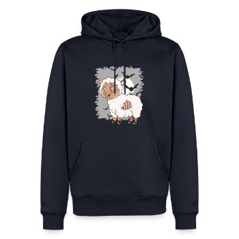 Halloween Zombie Sheep Halloween - Sweat à capuche Premium bio Homme - bleu marine - Devant - Nico (187cm)