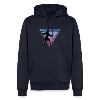 Escrime Escrime Escrime sportive - Sweat à capuche Premium bio Homme - bleu marine - Devant - Nico (187cm)