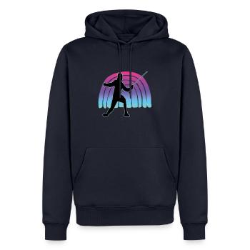 Fechten Fechtsport Fechtkampf Sportfechten - Männer Premium Bio Hoodie - Navy - Vorne - Nico (187cm)