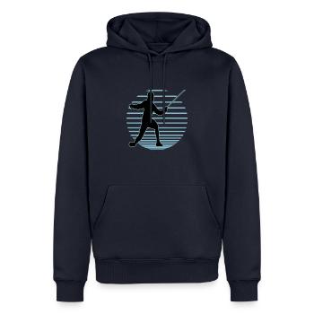 Fechten Fechtsport Fechtkampf Sportfechten - Männer Premium Bio Hoodie - Navy - Vorne - Nico (187cm)