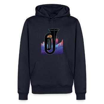 Tuba Spieler Tuba Musikinstrument - Männer Premium Bio Hoodie - Navy - Vorne - Nico (187cm)