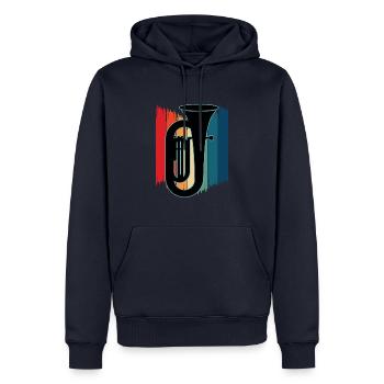 Tuba Spieler Tuba Musikinstrument - Männer Premium Bio Hoodie - Navy - Vorne - Nico (187cm)