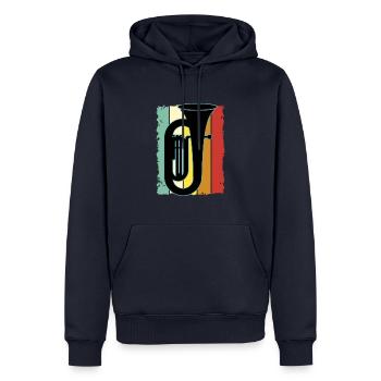 Tuba Spieler Tuba Musikinstrument - Männer Premium Bio Hoodie - Navy - Vorne - Nico (187cm)