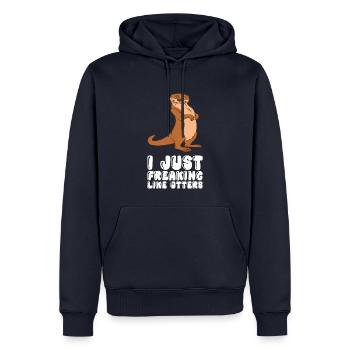 Niedliche Otter-Wortspiele Und Otter-Witze - Männer Premium Bio Hoodie - Navy - Vorne - Nico (187cm)