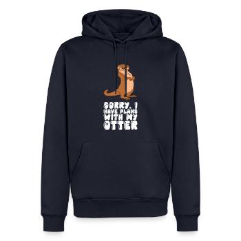 Niedliche Otter-Wortspiele Und Otter-Witze - Männer Premium Bio Hoodie - Navy - Vorne - Nico (187cm)