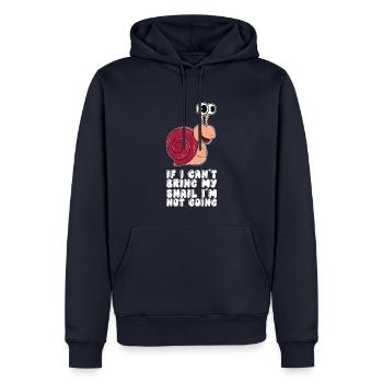 Wenn Ich Meine Schnecke Nicht Mitbringen Kann - Männer Premium Bio Hoodie - Navy - Vorne - Nico (187cm)