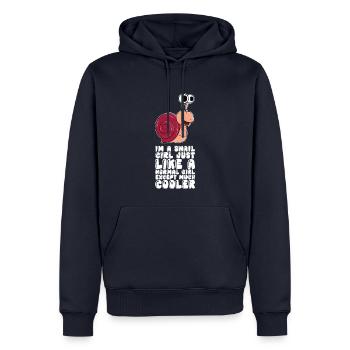 Ich Bin Ein Schneckenmädchen - Männer Premium Bio Hoodie - Navy - Vorne - Nico (187cm)