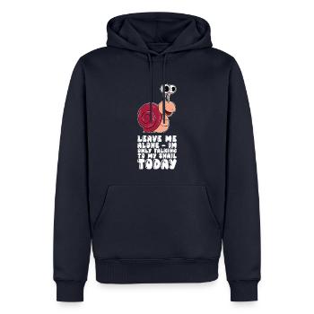 Ich Spreche Heute Nur Mit Meiner Schnecke - Männer Premium Bio Hoodie - Navy - Vorne - Nico (187cm)